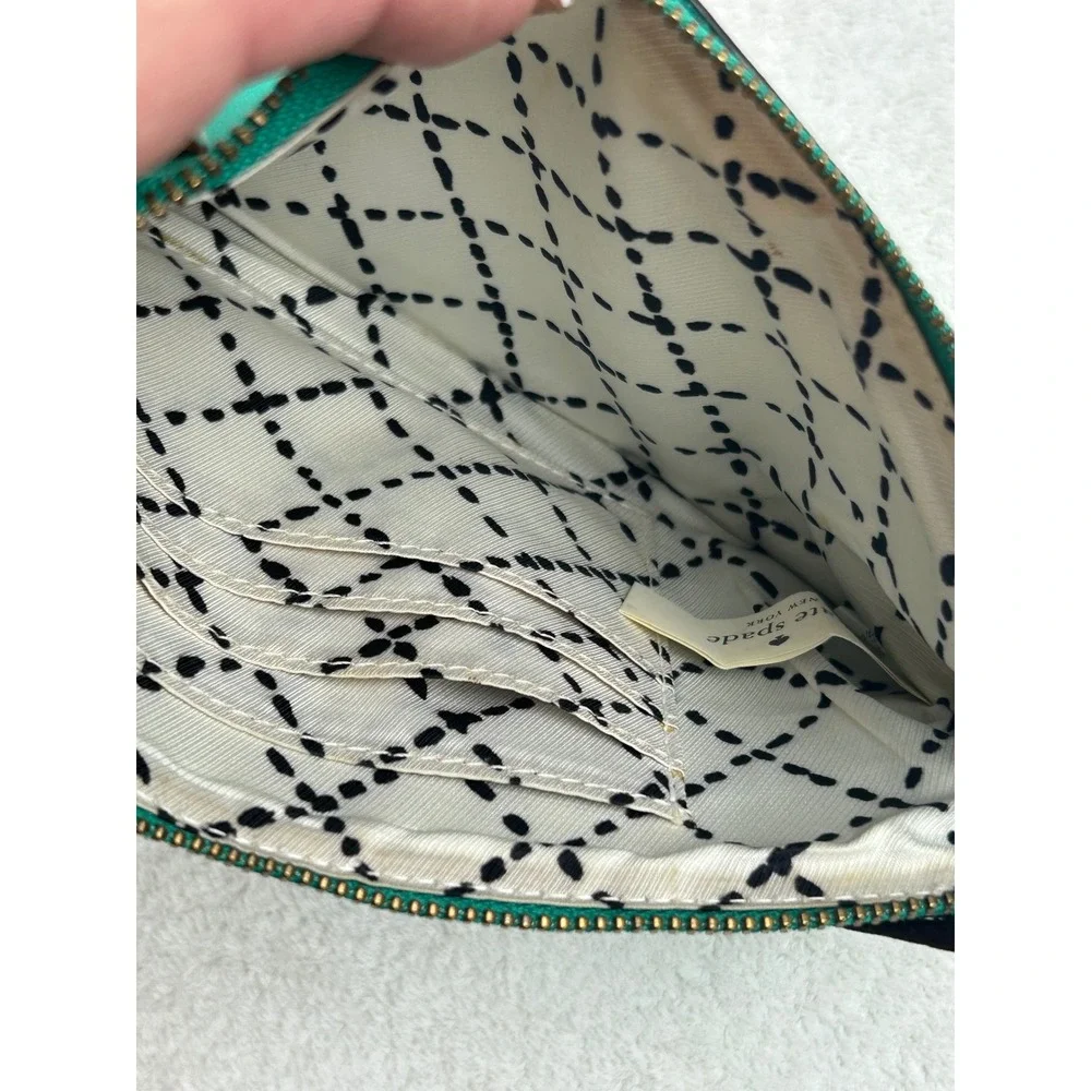 kate spade Turquoise Saffiano Leather Wristlet Shoulder Bag